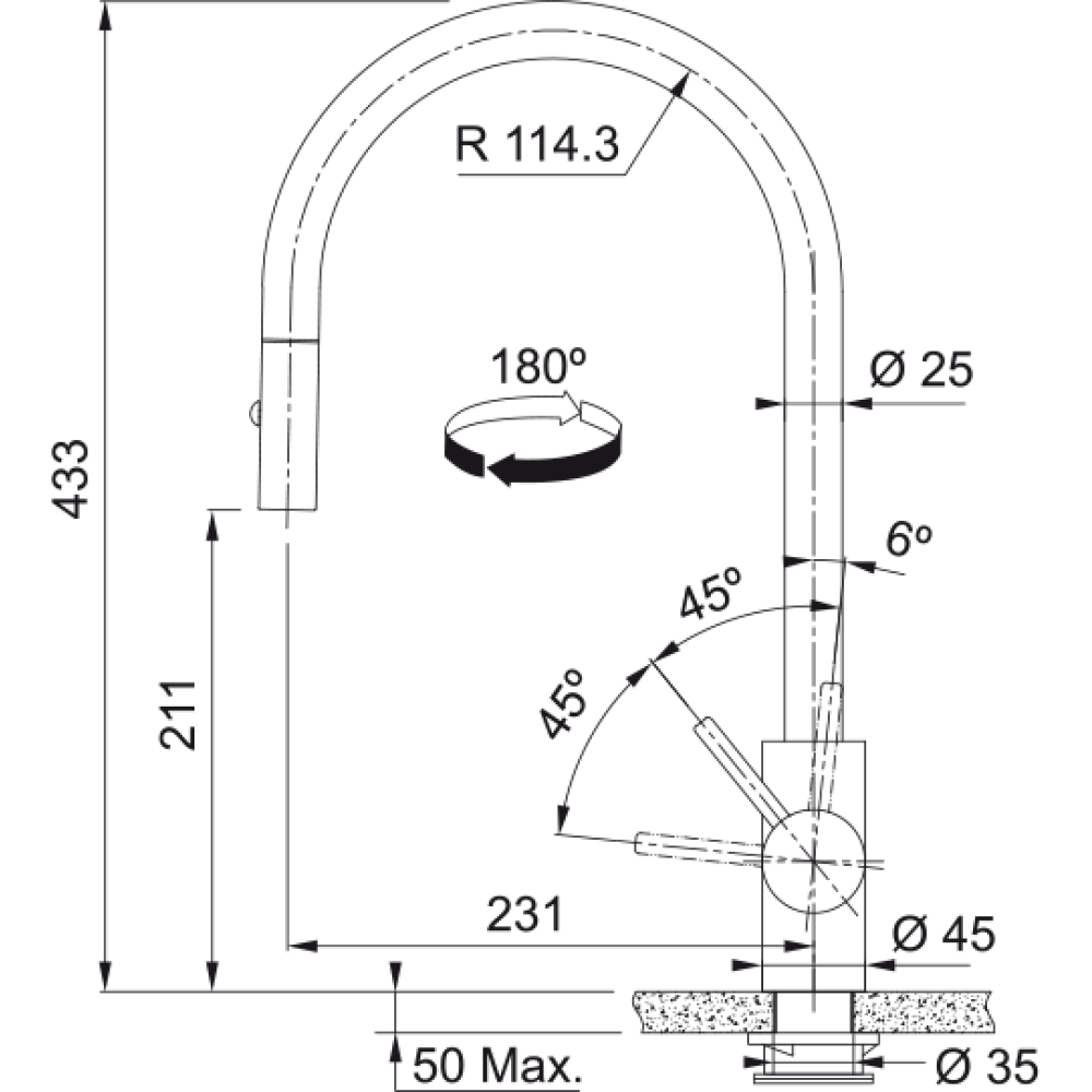 FRANKE ΜΠΑΤΑΡΙΑ ΚΟΥΖΙΝΑΣ ΑΝΟΞEIΔΩΤΗ ΑΝΑΜΕΙΚΤΗ EOS ΝΕΟ ΝΤΟΥΣ COPPER