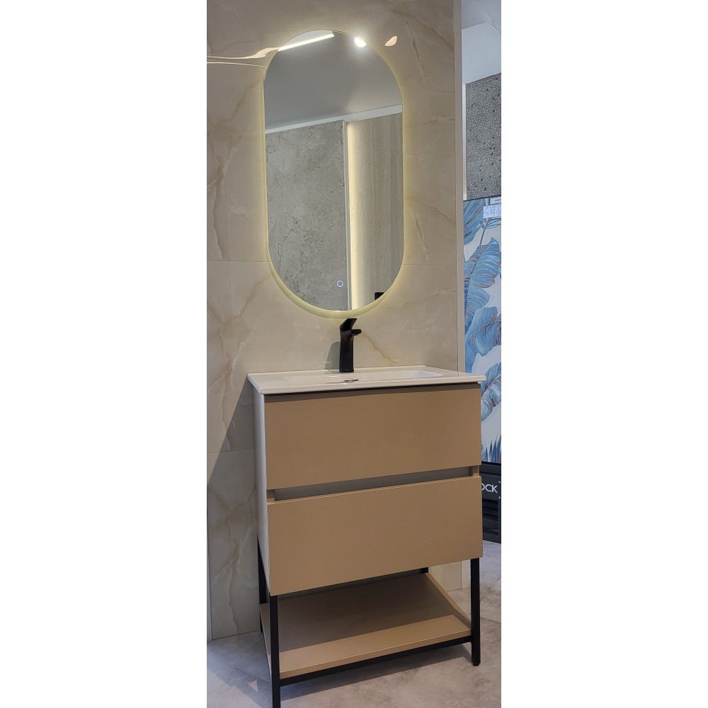 FURNIBATH ΜΕΤΑΛΛΙΚΗ ΒΑΣΗ ΜΕ ΕΝΑ ΡΑΦΙ 59X33X42.5cm